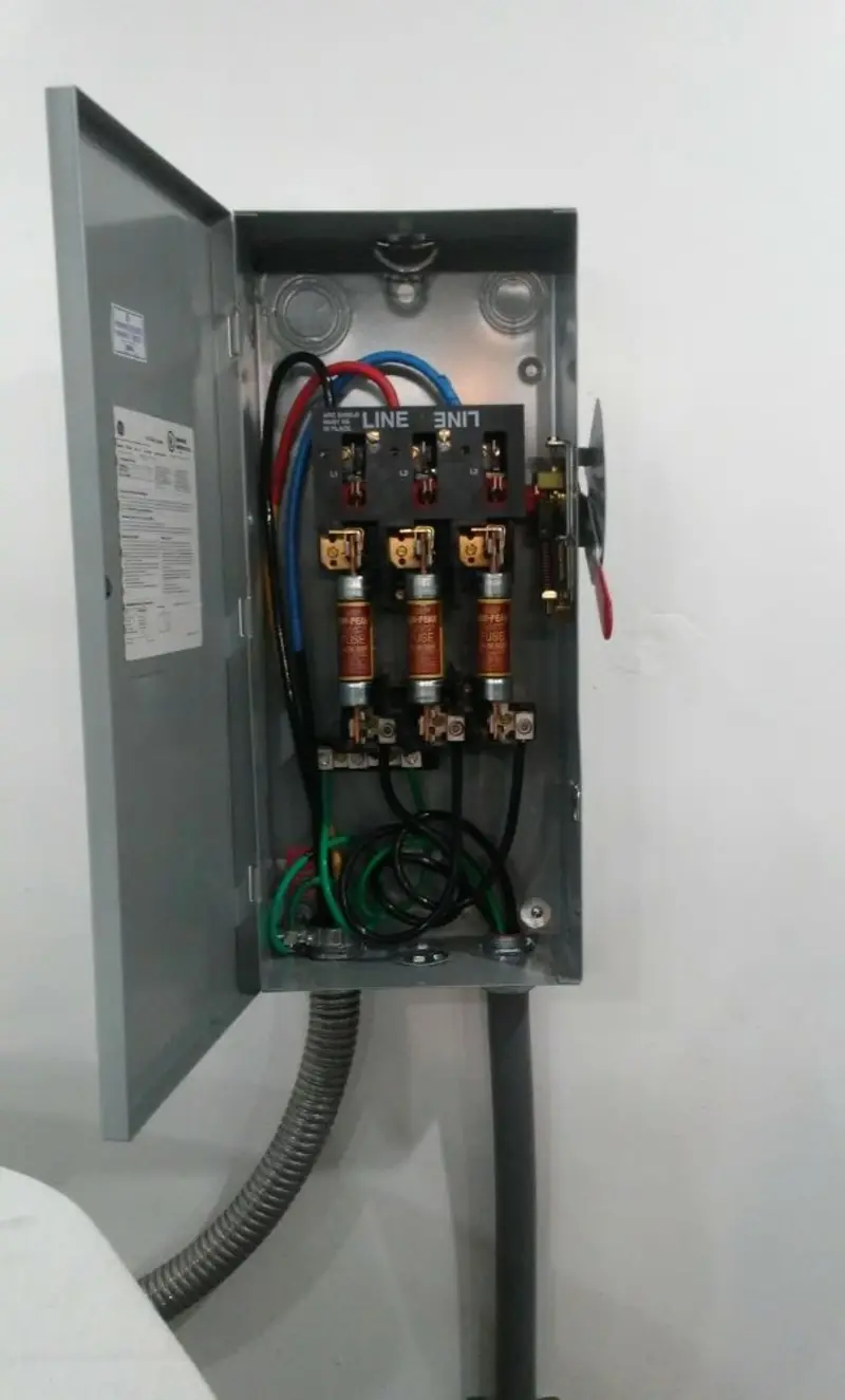 Three-phase disconnect switch installed for Smoke Detector Installation in Cape Coral